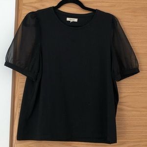 Madewell Sheer Bubble Sleeve Tee
